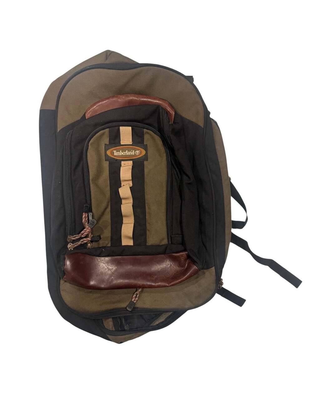 Timberland Vintage 2-in-1 Modular Travel Backpack Duffel Bag Brown Black